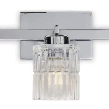 CANVAS Waverly 3-Light Vanity Light with Clear Shades, Chrome