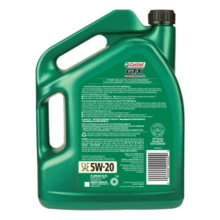 Castrol GTX High Mileage 5W20 Synthetic-Blend Engine/Motor Oil, 5-L