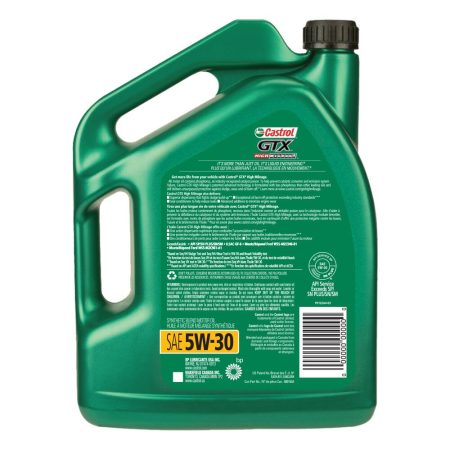 Castrol GTX High Mileage 5W30 Synthetic-Blend Engine/Motor Oil, 5-L