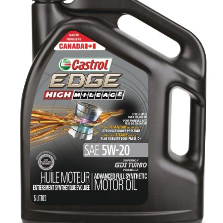 Castrol EDGE High Mileage 5W20 Synthetic Engine/Motor Oil, 5-L