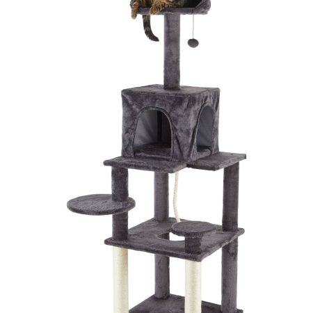 Cat Craft Multi-Platform Cat Tree with Condo & Perch, 60-in