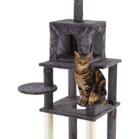 Cat Craft Multi-Platform Cat Tree with Condo & Perch, 60-in