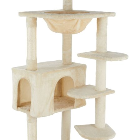 Cat Craft Platform Cat Tree with Condo & Hammock, 60-in