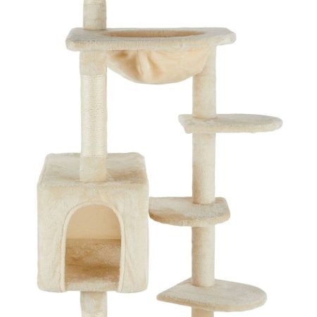 Cat Craft Platform Cat Tree with Condo & Hammock, 60-in