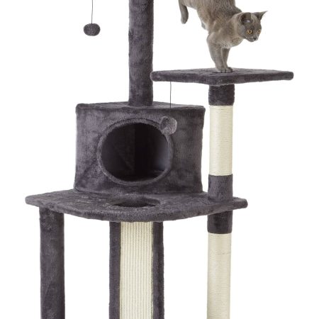 Cat Craft Platform Cat Tree with Condo & Scratcher, 44.5-in