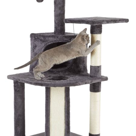 Cat Craft Platform Cat Tree with Condo & Scratcher, 44.5-in