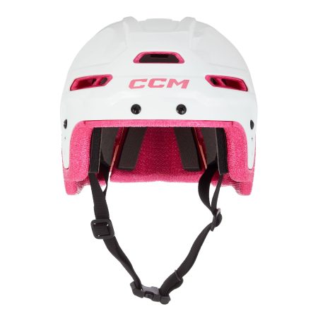 CCM Multi-Sport Hockey Helmet, Youth, White/Pink