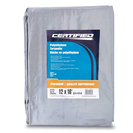 Certified Premium Heavy Duty Poly Tarp, Waterproof, 12-ft x 16-ft