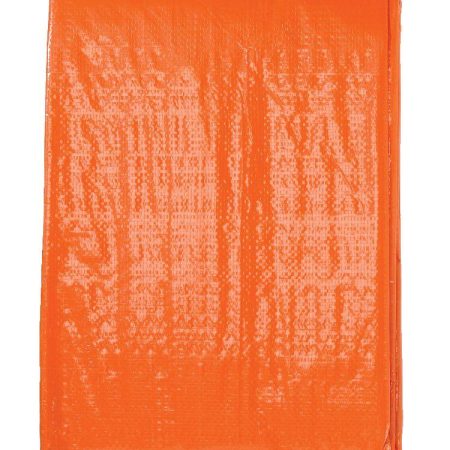 Certified Standard Duty Orange Poly Tarp, for High Visibility, 10-ft x 12-ft