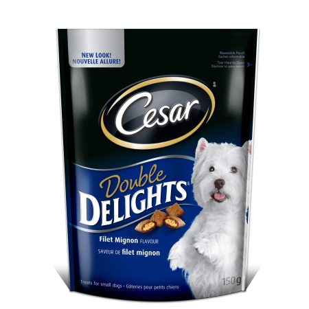 Cesar Double Delights Filet Mignon Flavour Dog Treats, 150-g