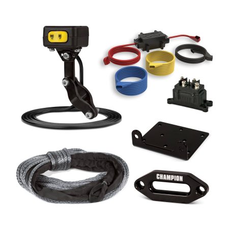 Champion Power Equipment 100723 Synthetic Rope Winch Kit, XL, 5500-lb