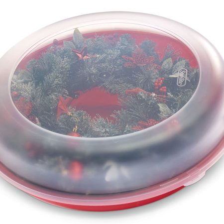 Christmas Wreath Storage Box with Lid, 24-in