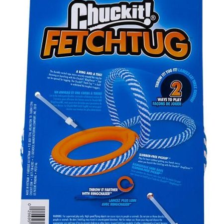 Chuckit! FetchTug 2-in-1 Ring Dog Toy, Orange