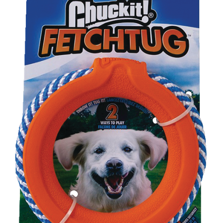 Chuckit! FetchTug 2-in-1 Ring Dog Toy, Orange