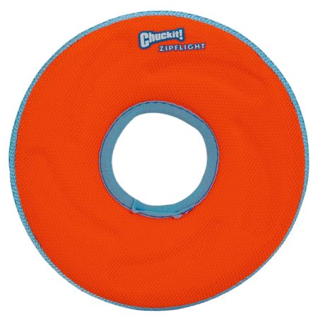 Chuckit! Zipflight Amphibious Flying Ring Dog Toy, Medium, Orange