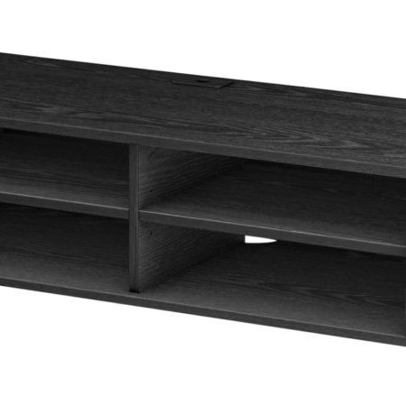 South Shore City Life Wall Mounted TV Stand & Media Storage Console, 48-in, Black Oak