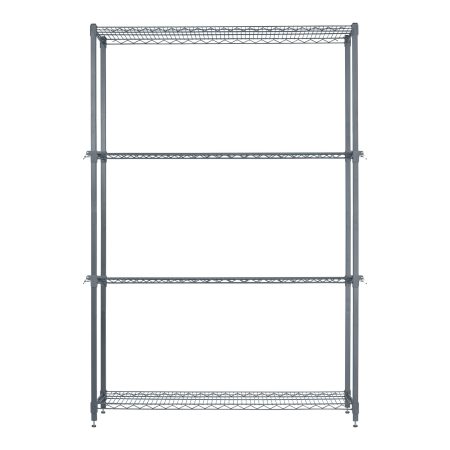 CleverMade 4-Shelf Adjustable Height Metal Storage Rack / Shelving, 52 x 19 x 72-in