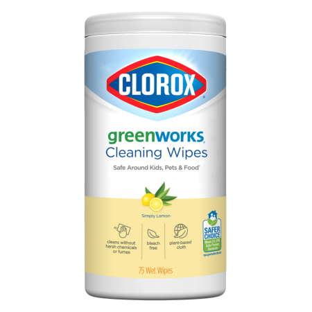 Greenworks Cleaning Wipes, Lemon, 75-pk