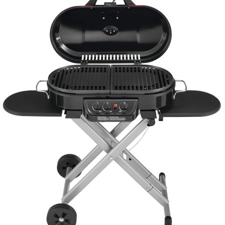 Coleman Roadtrip Portable 3-Burner Propane Gas BBQ Grill with a Folding Cart Stand