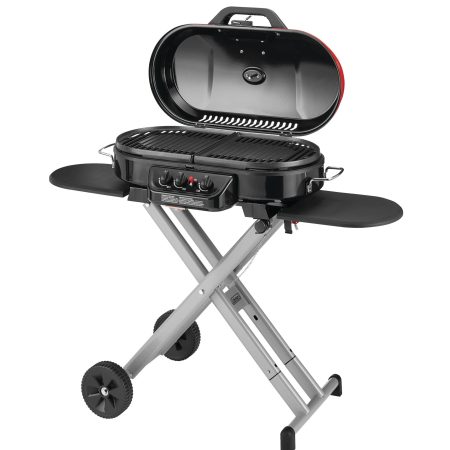 Coleman Roadtrip Portable 3-Burner Propane Gas BBQ Grill with a Folding Cart Stand