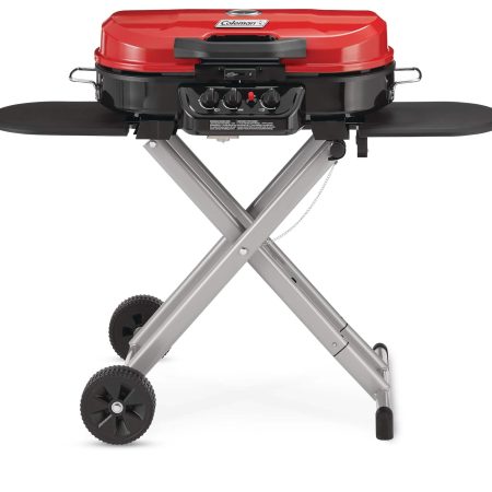 Coleman Roadtrip Portable 3-Burner Propane Gas BBQ Grill with a Folding Cart Stand