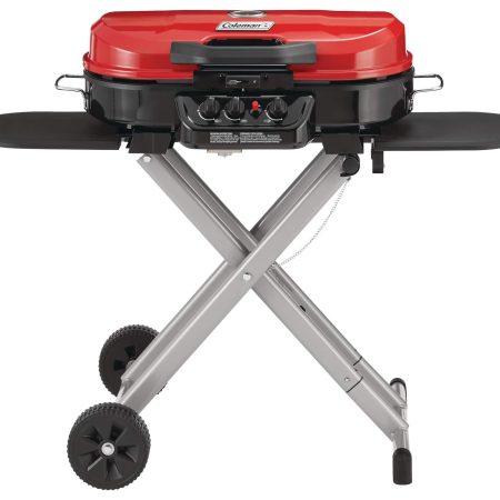 Coleman Roadtrip Portable 3-Burner Propane Gas BBQ Grill with a Folding Cart Stand