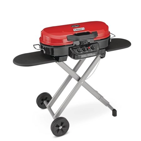 Coleman Roadtrip Portable 3-Burner Propane Gas BBQ Grill with a Folding Cart Stand