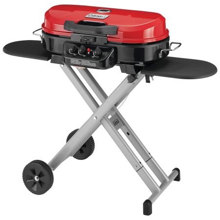 Coleman Roadtrip Portable 3-Burner Propane Gas BBQ Grill with a Folding Cart Stand