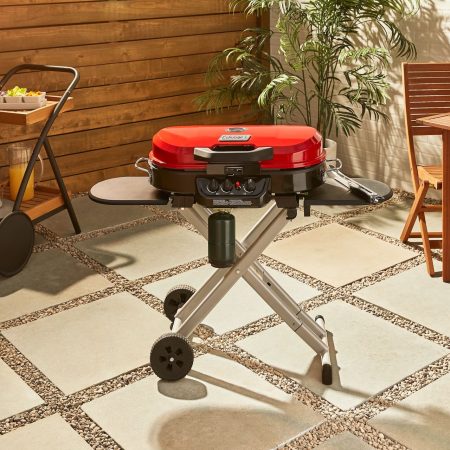 Coleman Roadtrip Portable 3-Burner Propane Gas BBQ Grill with a Folding Cart Stand