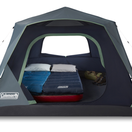 Coleman Skylodge 3-Season, 4-Person Instant Set-Up Camping Cabin Tent w/ Rain Fly & Carry Bag