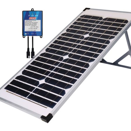 Coleman 40 Watt, 12V Portable Folding Solar Panel with Stand includes 7A Charge Controller