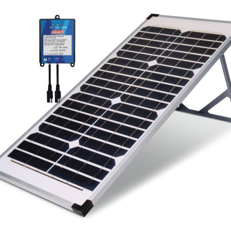 Coleman 40 Watt, 12V Portable Folding Solar Panel with Stand includes 7A Charge Controller