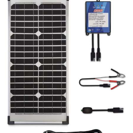 Coleman 40 Watt, 12V Portable Folding Solar Panel with Stand includes 7A Charge Controller