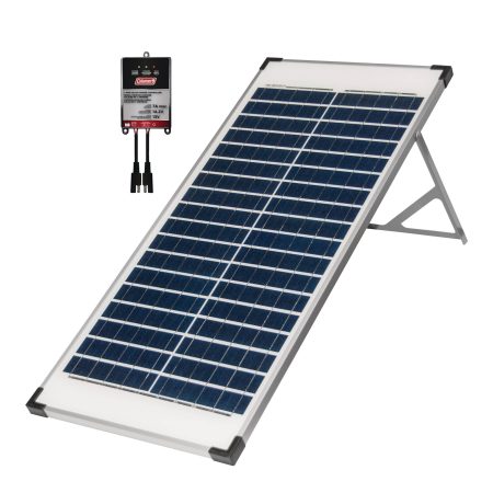 Coleman 40 Watt, 12V Portable Folding Solar Panel with Stand includes 7A Charge Controller