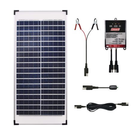 Coleman 40 Watt, 12V Portable Folding Solar Panel with Stand includes 7A Charge Controller