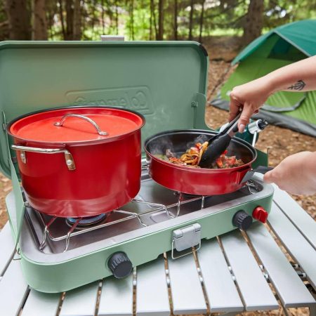 Coleman Cascade 222 Double-Burner 22,000 BTUs Rotary Ignition Camp Stove