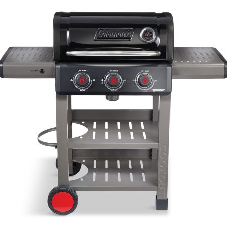 Coleman Cookout 3-Burner Propane Gas BBQ Grill with Side & Storage Shelves