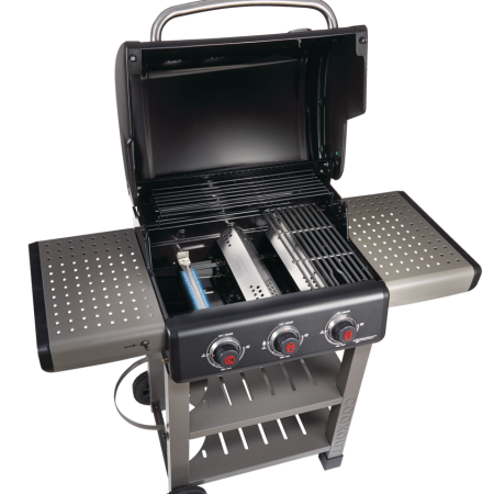 Coleman Cookout 3-Burner Propane Gas BBQ Grill with Side & Storage Shelves