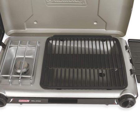 Coleman Double-Burner 20,000 BTUs Electronic Ignition Grill Camp Stove