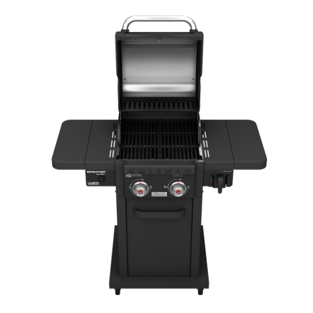 Coleman Revolution 2-Burner Convertible Propane Gas BBQ Grill with Side Shelves