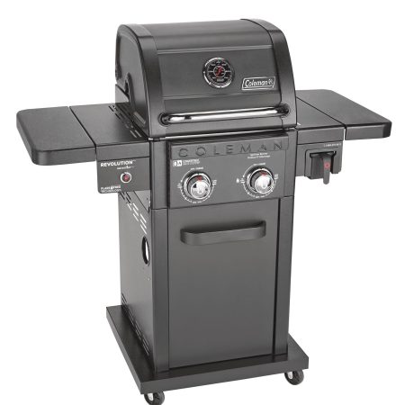 Coleman Revolution 2-Burner Convertible Propane Gas BBQ Grill with Side Shelves