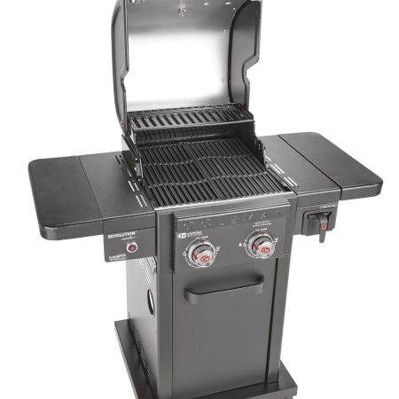 Coleman Revolution 2-Burner Convertible Propane Gas BBQ Grill with Side Shelves