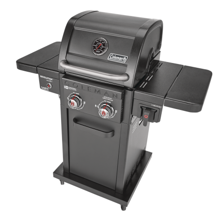 Coleman Revolution 2-Burner Convertible Propane Gas BBQ Grill with Side Shelves