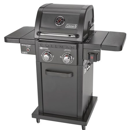 Coleman Revolution 2-Burner Convertible Propane Gas BBQ Grill with Side Shelves