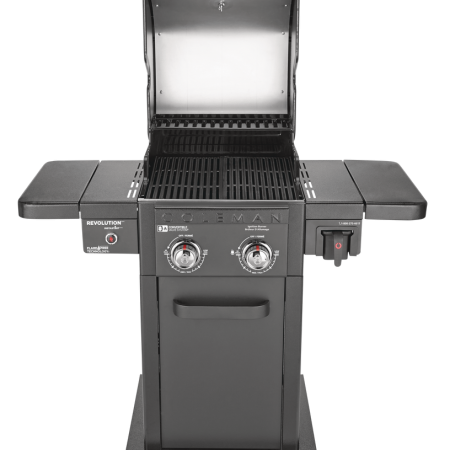 Coleman Revolution 2-Burner Convertible Propane Gas BBQ Grill with Side Shelves