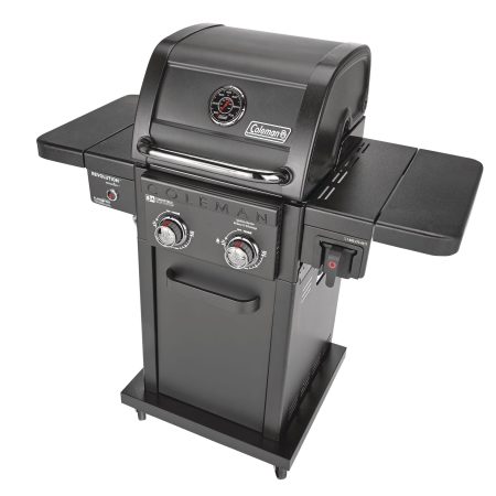 Coleman Revolution 2-Burner Convertible Propane Gas BBQ Grill with Side Shelves