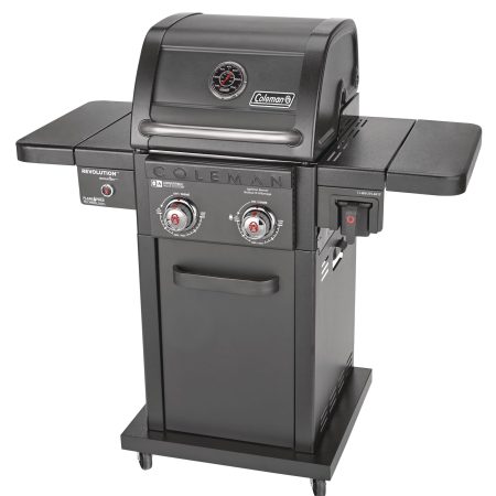 Coleman Revolution 2-Burner Convertible Propane Gas BBQ Grill with Side Shelves