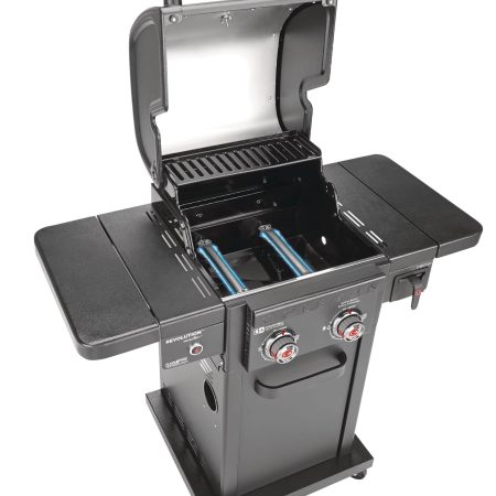 Coleman Revolution 2-Burner Convertible Propane Gas BBQ Grill with Side Shelves