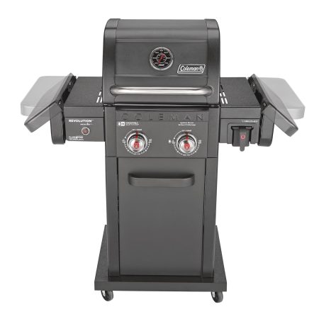 Coleman Revolution 2-Burner Convertible Propane Gas BBQ Grill with Side Shelves