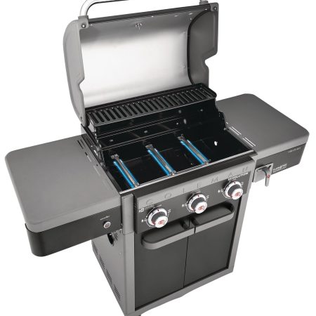 Coleman Revolution 3-Burner Convertible Propane Gas BBQ Grill with Side Shelves